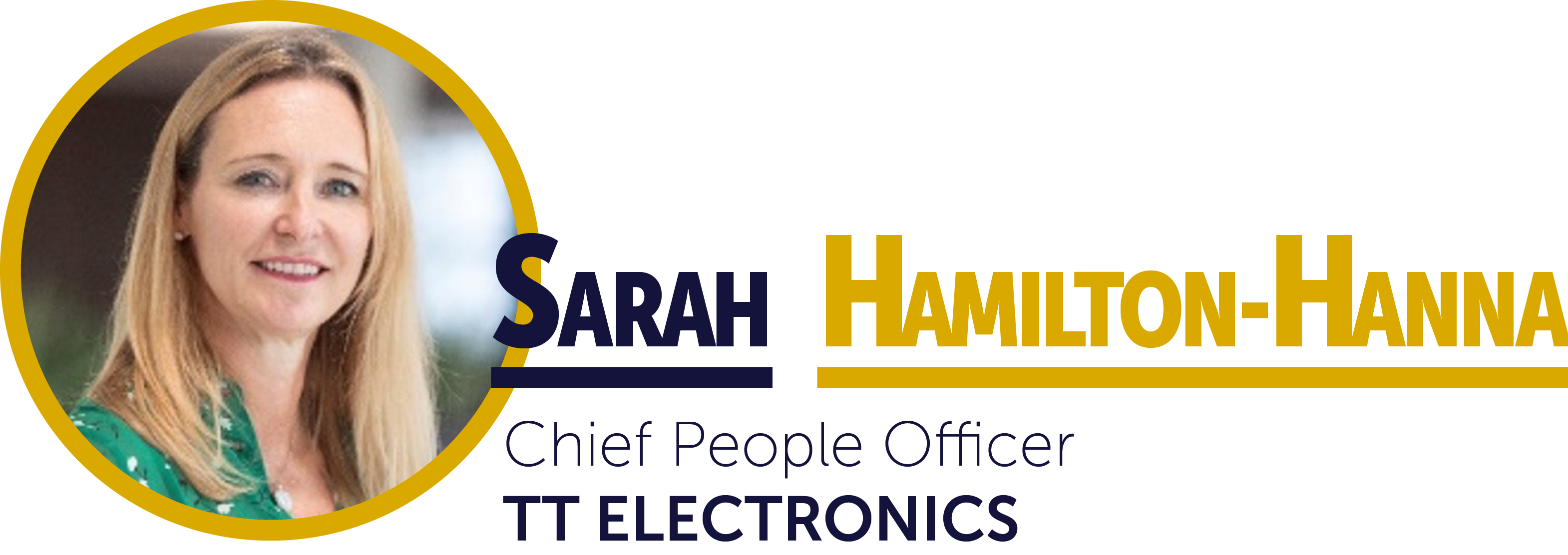 Sarah Hamilton-Hanna, Chief People Officer, TT Electronics